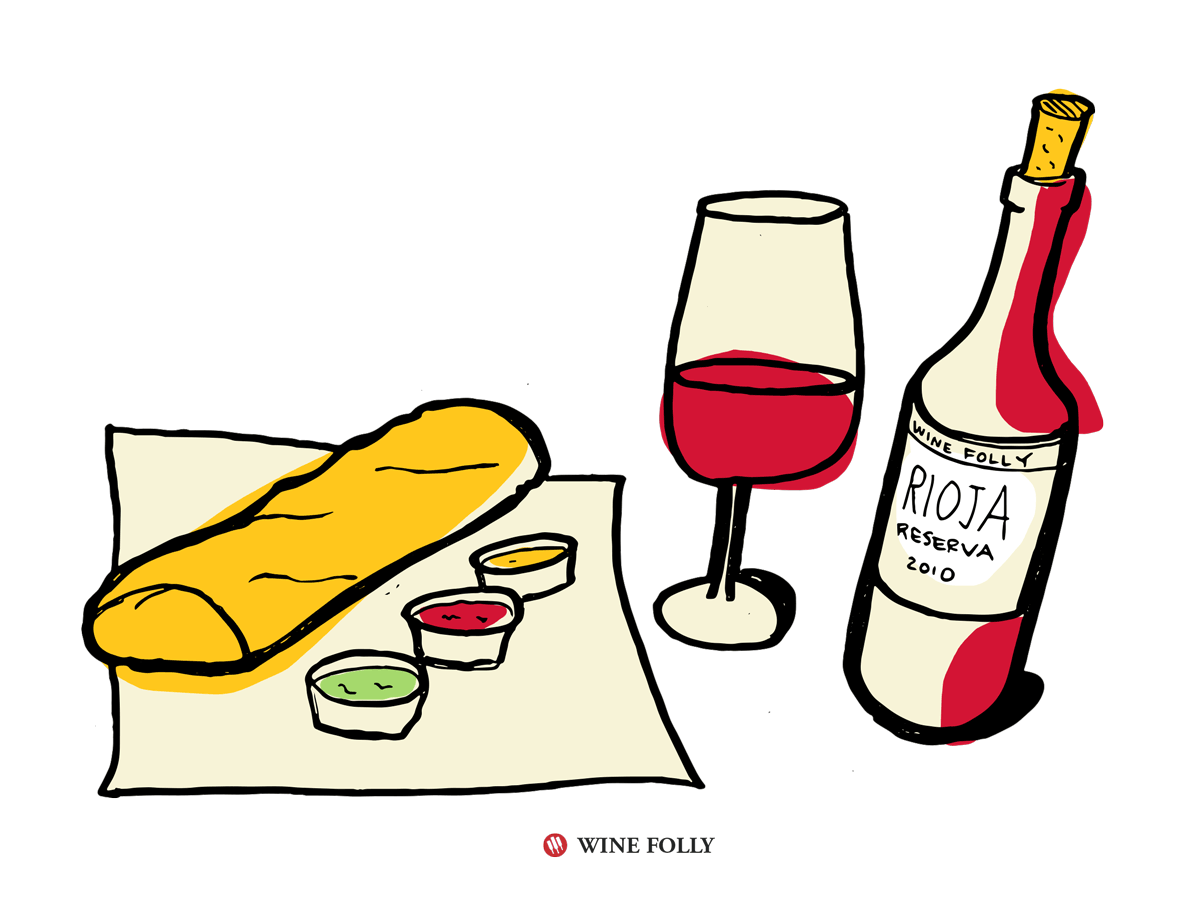 Đậu Burrito với rượu Rioja hoặc Tempranillo